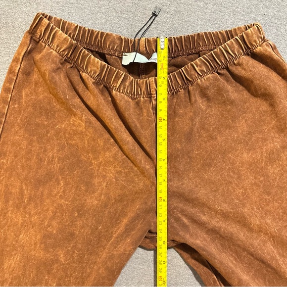 Chestnut Brown Boho Mineral Wash Flared Bell Bottom Stretch Pull On Pants Womens - Picture 12 of 15